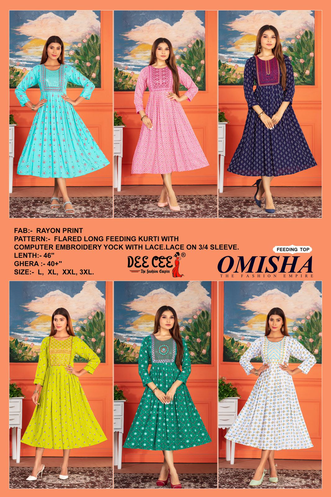 Omisha By Deecee Designer Rayon Printed Kurtis Wholesale Price In Surat
